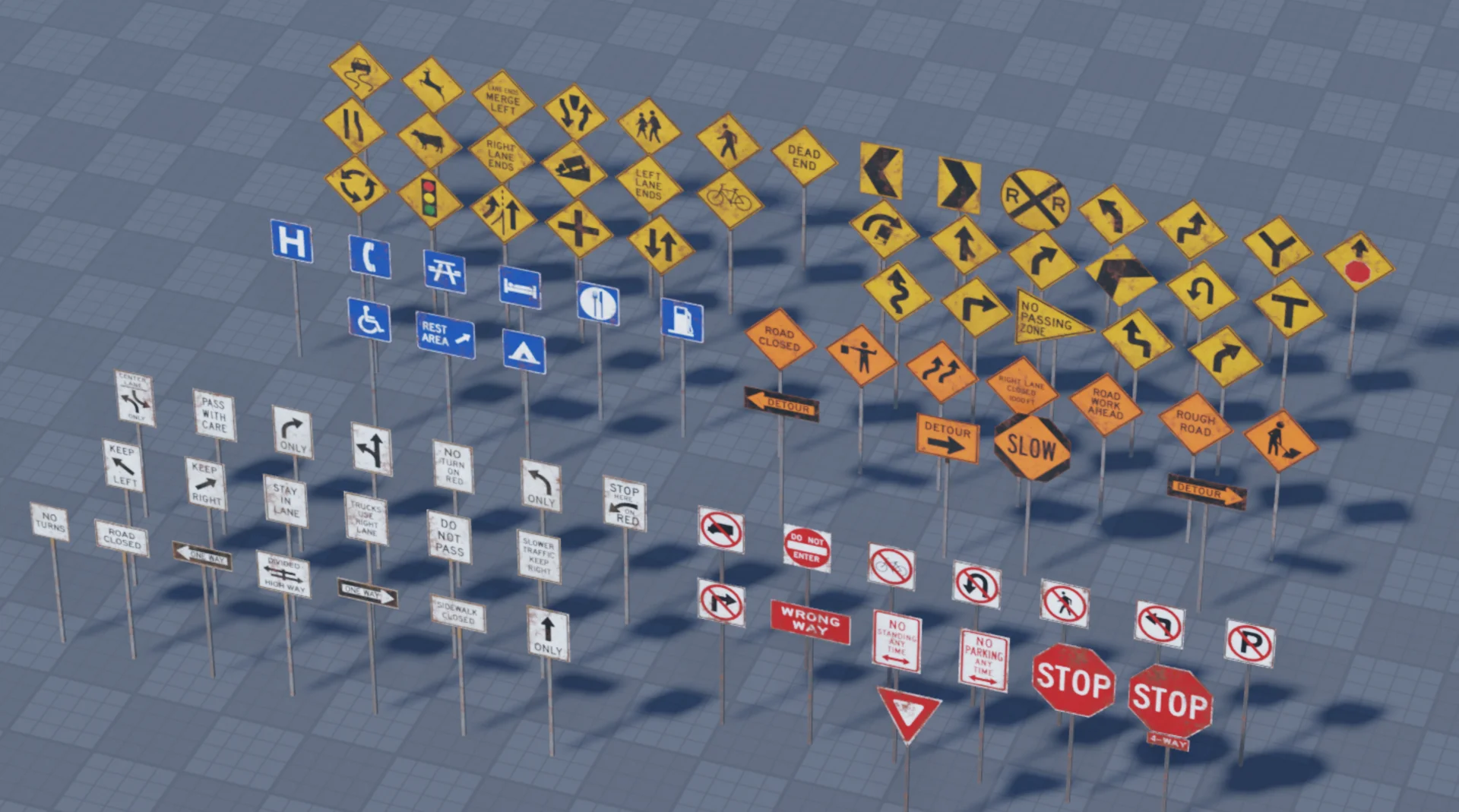 Road Signs Collection Pack [Free] — Asset packs for Roblox | Forja