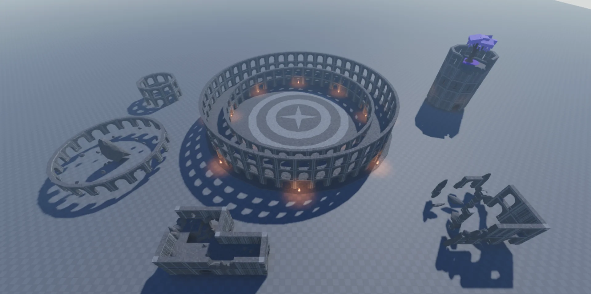 Object Arena Ancient Stone Arena Battle Assets — Asset packs for Roblox | Forja